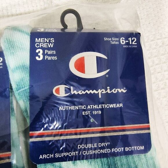 Champion Tie Dye Crew Socks -S - Picture 6 of 7